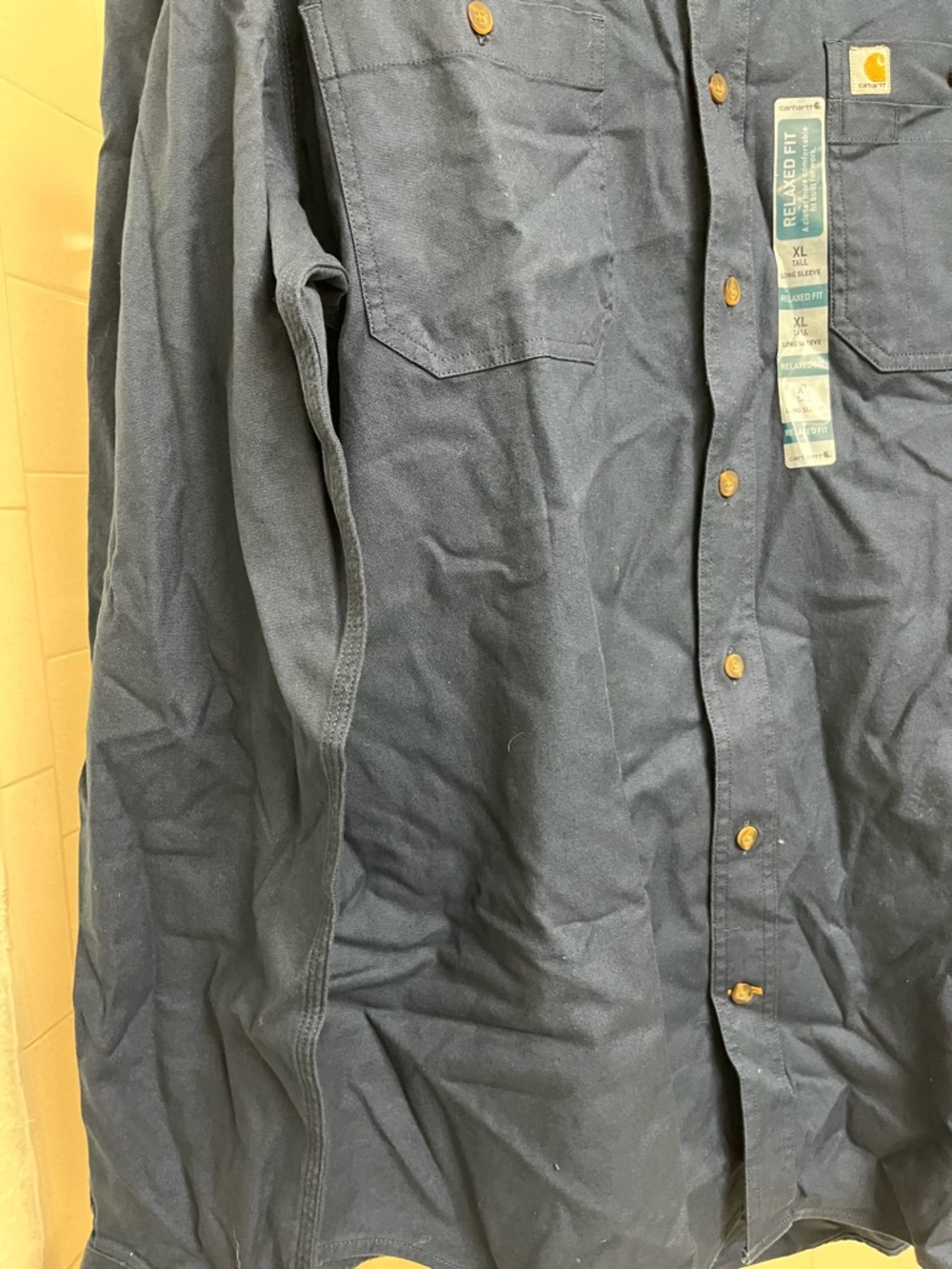 Carhartt Navy Lightweight Rugged Flex Work Shirt Jacket - Picture 3 of 7